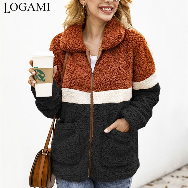 logami teddy coat women 2019 autumn winter patchwork fleece faux fur coat women's thick warm casual jacket, Black
logami teddy coat women 2019 autumn winter patchwork fleece faux fur coat women's thick warm casual jacket, Black