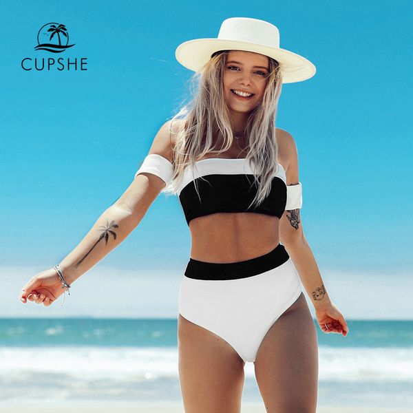 cupshe черный и белый бандо топ высокого waitsed бикини sexy swimsuit две пьесы купальники женщин 2020 пляж купальниках, White;black
cupshe черный и белый бандо топ высокого waitsed бикини sexy swimsuit две пьесы купальники женщин 2020 пляж купальниках, White;black