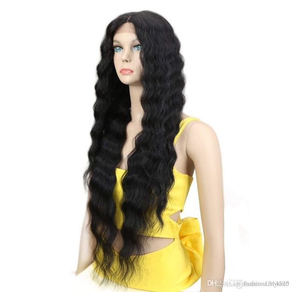 парики длинные волнистые синтетические для чернокожих женщин 130% плотность парики парики фронта шнурка для чернокожих женщин натуральный цв, Black 
парики длинные волнистые синтетические для чернокожих женщин 130% плотность парики парики фронта шнурка для чернокожих женщин натуральный цв, Black