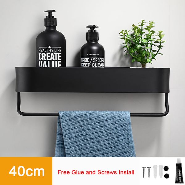 black bathroom shelf 30-50cm length kitchen wall shelves shower basket storage rack towel bar robe hooks bathroom accessories
black bathroom shelf 30-50cm length kitchen wall shelves shower basket storage rack towel bar robe hooks bathroom accessories