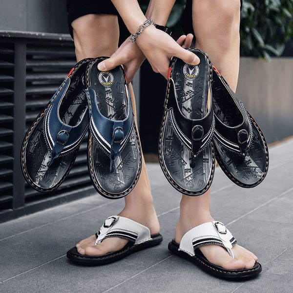 man flip flops genuine leather beach slippers outdoor summer sandals for male fashion mens walking shoes size 38-45, Black
man flip flops genuine leather beach slippers outdoor summer sandals for male fashion mens walking shoes size 38-45, Black