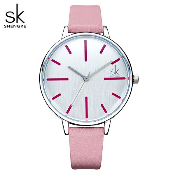 shengke leather strap quartz women watches ladies dress mixmatch pink band watch female casual watches, Slivery;brown
shengke leather strap quartz women watches ladies dress mixmatch pink band watch female casual watches, Slivery;brown