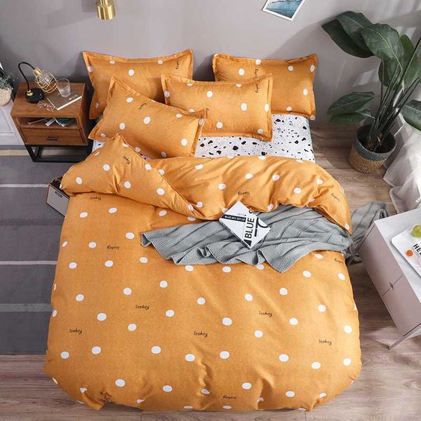 orange quilt cover with white dot decoration bedding set king full single family size bed linen set
orange quilt cover with white dot decoration bedding set king full single family size bed linen set
