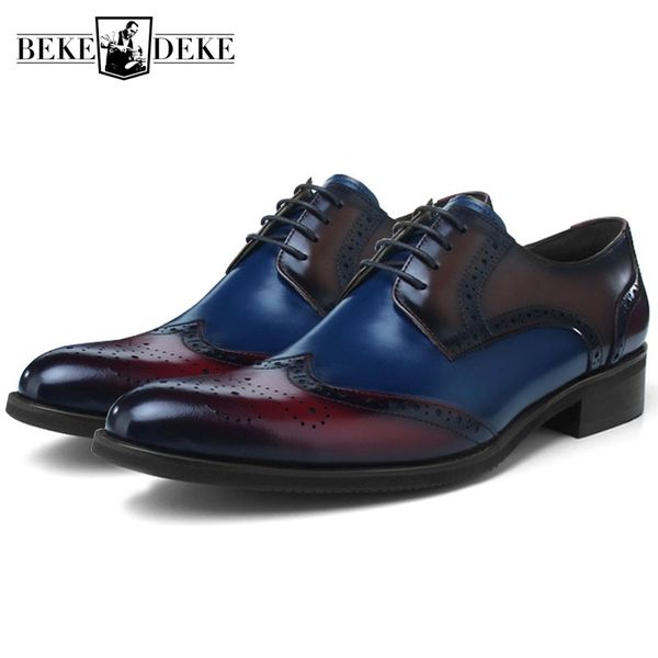brand men mixed color leather shoes design brogues carved floral lace up pointed toe party office dress footwear zapatos hombre, Black
brand men mixed color leather shoes design brogues carved floral lace up pointed toe party office dress footwear zapatos hombre, Black
