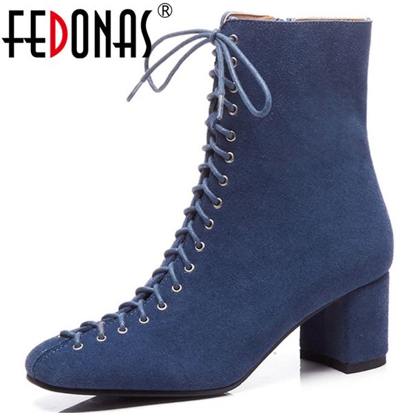 fedonas elegant women cow suede ankle boots thick high heels warm autumn winter ladies shoes woman office pumps, Black
fedonas elegant women cow suede ankle boots thick high heels warm autumn winter ladies shoes woman office pumps, Black