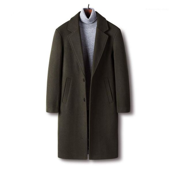 length single breasted suit style homme coat mens designer solid color woolen coat slim casual mid, Black
length single breasted suit style homme coat mens designer solid color woolen coat slim casual mid, Black