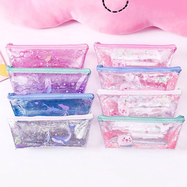 1pc transparent glitter pencil case stationery bag creative pvc pencil bag school box supplies student gift
1pc transparent glitter pencil case stationery bag creative pvc pencil bag school box supplies student gift
