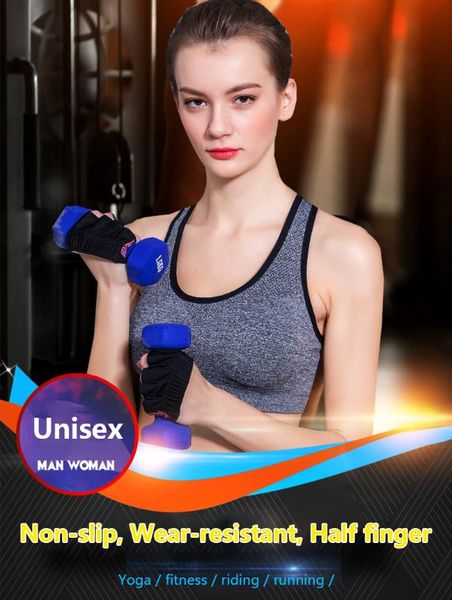 Yoga Fitness Hand Cover Non-slip Four Finger Gloves Fitness Weight Lifting Body Building Training Glove Sport Workout Gloves