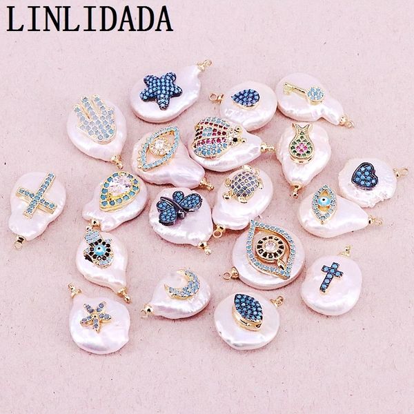 8pcs popular freshwater pearl with cz charm pendant,delicate cubic zircon inlay pearl pendant,diy necklace/earring component, Silver
8pcs popular freshwater pearl with cz charm pendant,delicate cubic zircon inlay pearl pendant,diy necklace/earring component, Silver