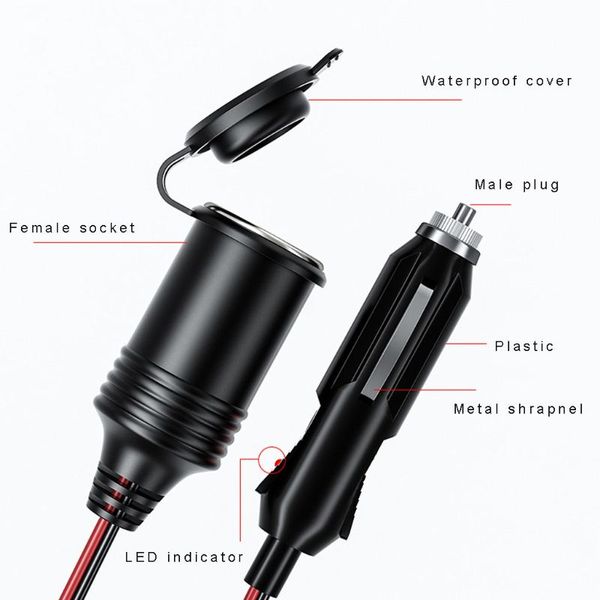 car cigarette lighter extension cord male plug to female socket power supply cable for car charger fan tire inflators 12v 24v ac
car cigarette lighter extension cord male plug to female socket power supply cable for car charger fan tire inflators 12v 24v ac