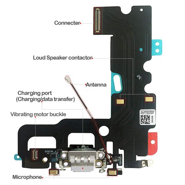 10psc for iphone 7 7 plus charging port dock connector flex cable + microphone + cellular antenna replacement part
10psc for iphone 7 7 plus charging port dock connector flex cable + microphone + cellular antenna replacement part