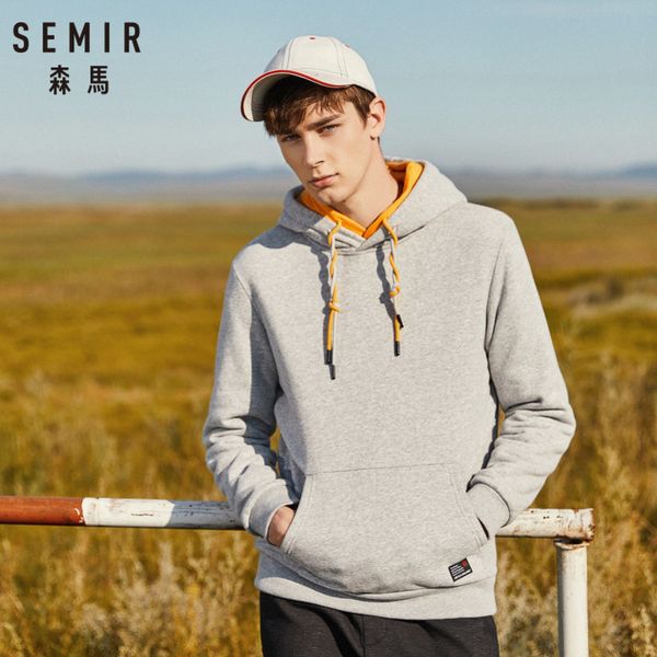 semir men fleece-lined hooded sweatshirt with kangaroo pocket pullover hoodie with elastic drawstring hood ribbed cuff and hem, Black
semir men fleece-lined hooded sweatshirt with kangaroo pocket pullover hoodie with elastic drawstring hood ribbed cuff and hem, Black