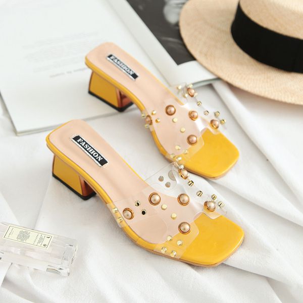 clear transparent mules shoes woman ladies shoes female pearl rivet square med heels peep toe party women beach slippers, Black
clear transparent mules shoes woman ladies shoes female pearl rivet square med heels peep toe party women beach slippers, Black