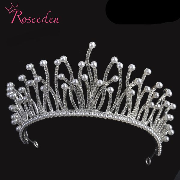 romantic crystal pearl crowns rhinestone tiara brides silver plated hair jewelry princess crown wedding hair accessories re3249, Golden;white
romantic crystal pearl crowns rhinestone tiara brides silver plated hair jewelry princess crown wedding hair accessories re3249, Golden;white