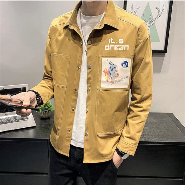 spring 2020 men's casual cotton long-sleeved shirt student trend print shirt men's fashion personality 100% cotton, White;black
spring 2020 men's casual cotton long-sleeved shirt student trend print shirt men's fashion personality 100% cotton, White;black