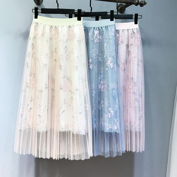 fashion new summer skirts ladies skirts sweet temperament heavy waist pleated mesh skirt summer floral skirt, Black
fashion new summer skirts ladies skirts sweet temperament heavy waist pleated mesh skirt summer floral skirt, Black