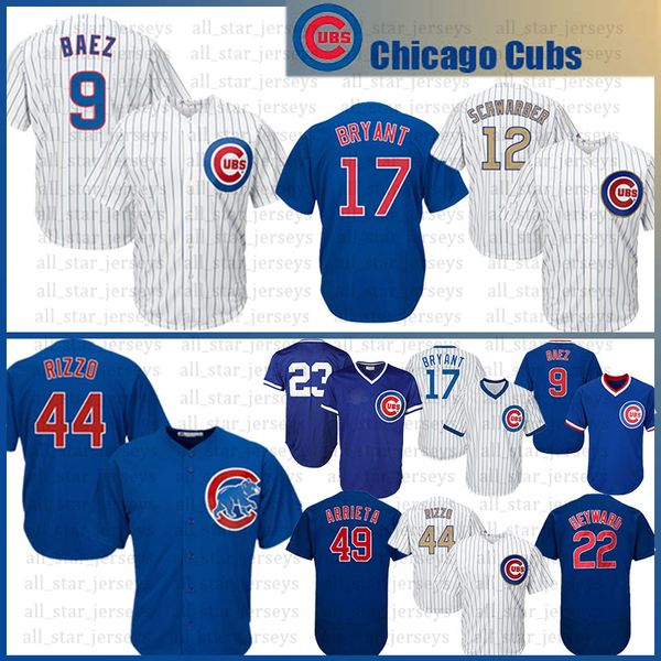 Chicago jerseys Cubs 9 Javier Baez 44 Anthony Rizzo 17 Kris Bryant 12 Kyle Schwarber Jake 49 Arrieta 22 Jason Heyward 23 Ryne Sandberg Baseb
Chicago jerseys Cubs 9 Javier Baez 44 Anthony Rizzo 17 Kris Bryant 12 Kyle Schwarber Jake 49 Arrieta 22 Jason Heyward 23 Ryne Sandberg Baseb
