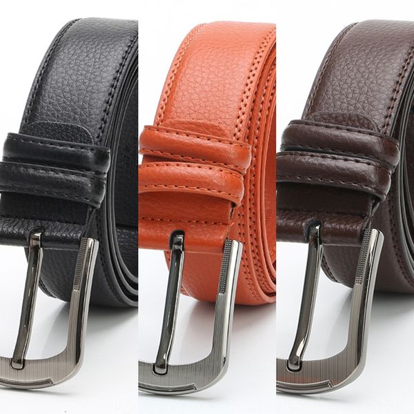 leather men's simple black business cowhide car pin line casual pin buckle belt men's belt, Black;brown
leather men's simple black business cowhide car pin line casual pin buckle belt men's belt, Black;brown