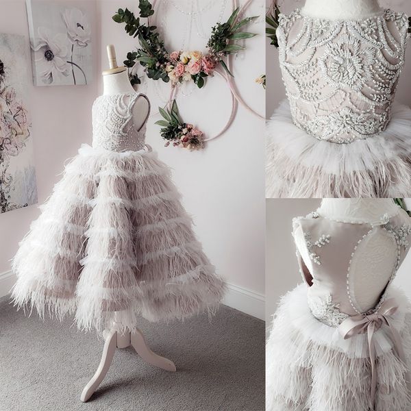 2020 flower girls dresses jewel neck sleeveless featherl beads tiered pageant dresses knee-length custom made girls party gowns, White;blue
2020 flower girls dresses jewel neck sleeveless featherl beads tiered pageant dresses knee-length custom made girls party gowns, White;blue