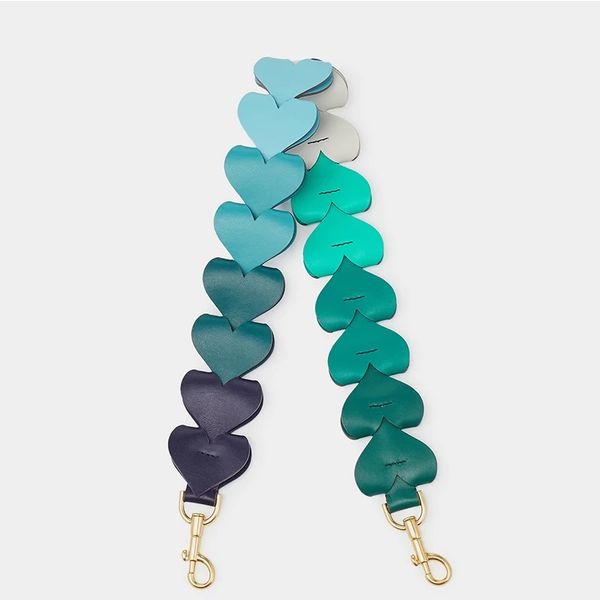2019 autumn new rainbow bag strap link shoulder strap color gradual change heart shaped leather handbag belt bag accessory, Black
2019 autumn new rainbow bag strap link shoulder strap color gradual change heart shaped leather handbag belt bag accessory, Black