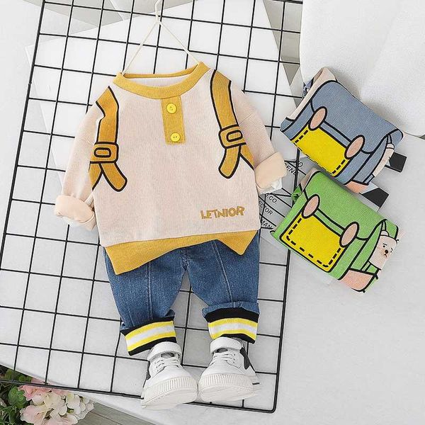 2020 baby girls boys clothing sets toddler infant clothes spring cute backpack t-shirt jeans children clothing set, White
2020 baby girls boys clothing sets toddler infant clothes spring cute backpack t-shirt jeans children clothing set, White