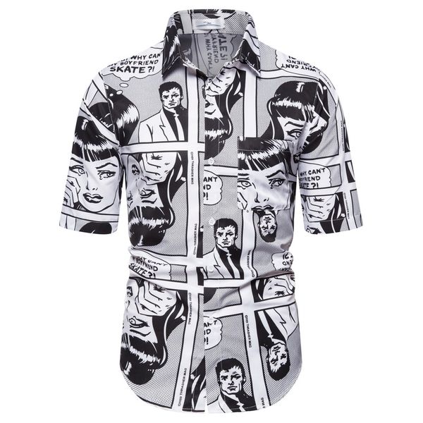 shirt men личность карикатура печать с коротким рукавом блуза мужской открытый повседневный спорт сыпучие top summer new 2020, White;black
shirt men личность карикатура печать с коротким рукавом блуза мужской открытый повседневный спорт сыпучие top summer new 2020, White;black