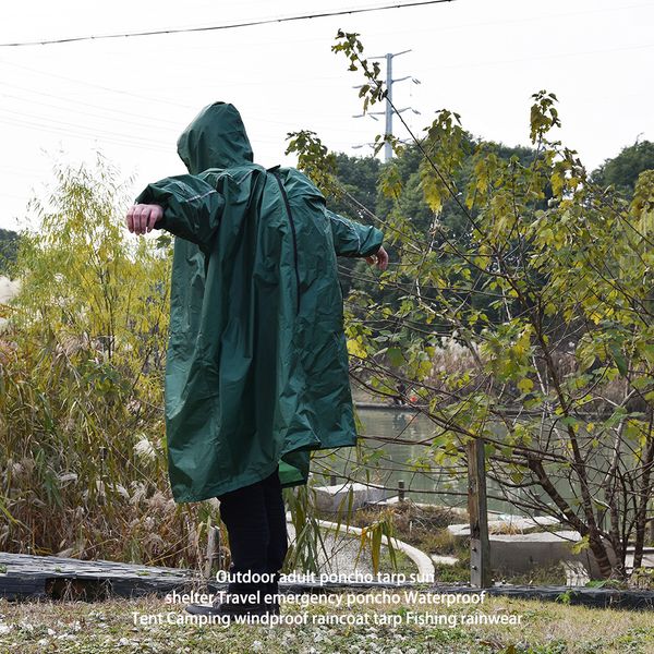outdoor poncho tarp travel emergency poncho waterproof tent camping windproof raincoat tarp fishing rainwear sun shelter
outdoor poncho tarp travel emergency poncho waterproof tent camping windproof raincoat tarp fishing rainwear sun shelter