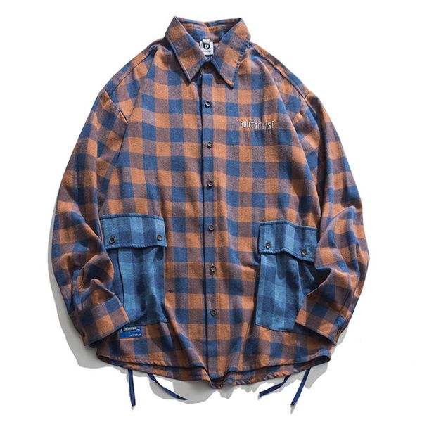 mens plaid oversize shirts harajuku streetwear 2020 summer long sleeve blouse hiphop patchwork blue shirts, White;black
mens plaid oversize shirts harajuku streetwear 2020 summer long sleeve blouse hiphop patchwork blue shirts, White;black