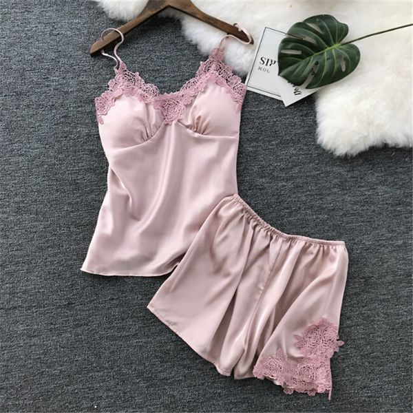 2018 two piece set women sleepwear silk pajamas chest pad nightwear women summer lace homewear lingerie l xl, Blue;gray
2018 two piece set women sleepwear silk pajamas chest pad nightwear women summer lace homewear lingerie l xl, Blue;gray