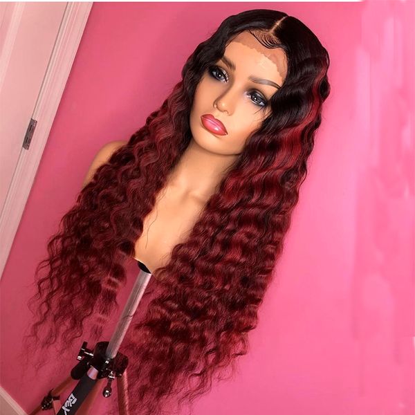 13*6 deep wave 1b red colored lace front human hair wigs for woman ombre red lace front wig pre plucked brazilian remy hair, Black;brown
13*6 deep wave 1b red colored lace front human hair wigs for woman ombre red lace front wig pre plucked brazilian remy hair, Black;brown