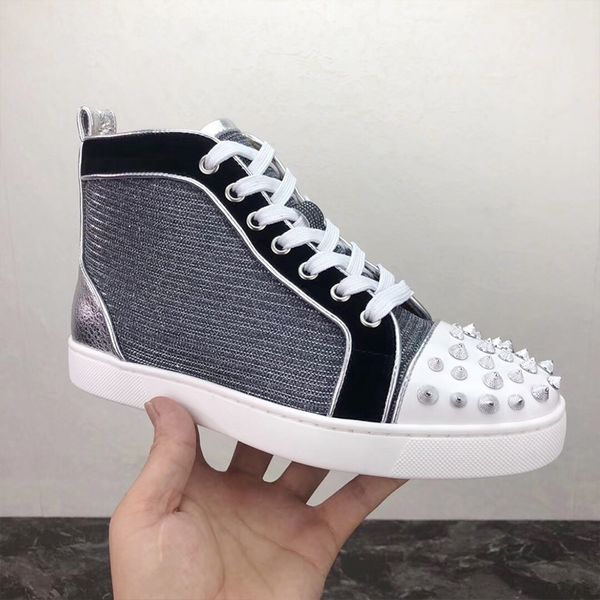 men red bottoms skate shoes studded spikes bottom flats daily classic casual shoes sneakers for men triple black silver size size38-48
men red bottoms skate shoes studded spikes bottom flats daily classic casual shoes sneakers for men triple black silver size size38-48