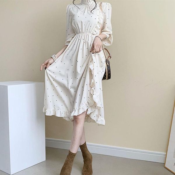 elegant o-neck ruffle split printed women dress long sleeve a-line female dress 2020 vintage women midi vestidos, Black;gray
elegant o-neck ruffle split printed women dress long sleeve a-line female dress 2020 vintage women midi vestidos, Black;gray