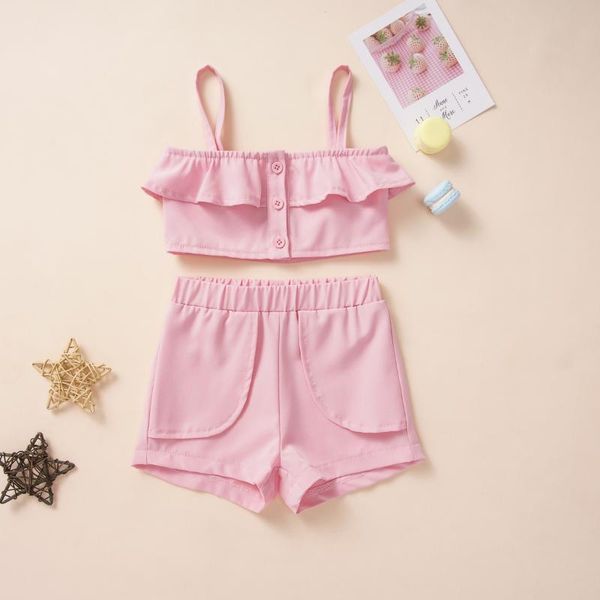 1-5y toddler kids baby girls clothes sets pink solid t-shirt vest + shorts outfits summer clothes set, White
1-5y toddler kids baby girls clothes sets pink solid t-shirt vest + shorts outfits summer clothes set, White