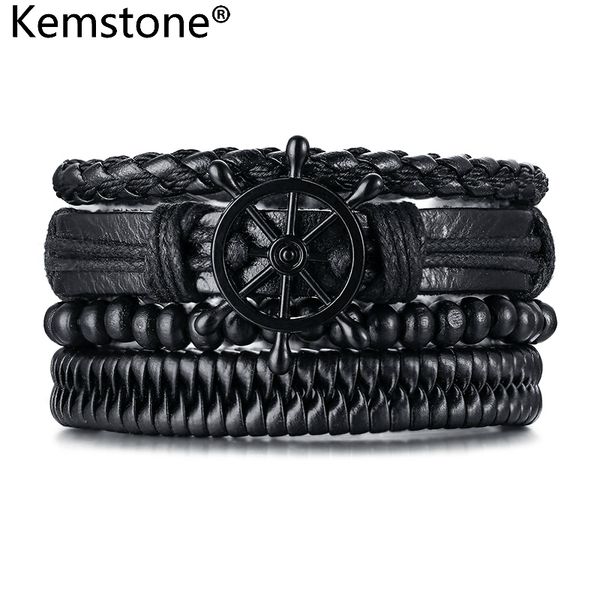 kemstone retro black/brown wooden beads pu leather alloy rudder men wrap bracelet jewelry gift, Golden;silver
kemstone retro black/brown wooden beads pu leather alloy rudder men wrap bracelet jewelry gift, Golden;silver