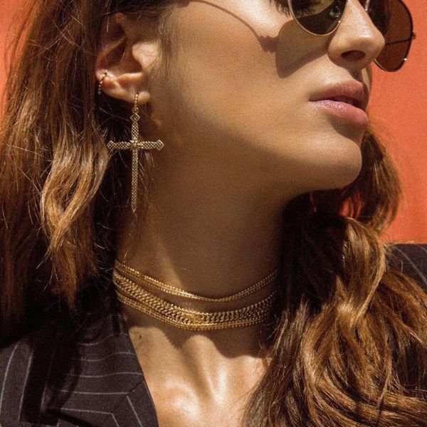 boho gold color cross hoop earrings for women rhinestones baroque bohemian long earrings pendant jewelry brincos bijoux 2020, Golden;silver
boho gold color cross hoop earrings for women rhinestones baroque bohemian long earrings pendant jewelry brincos bijoux 2020, Golden;silver