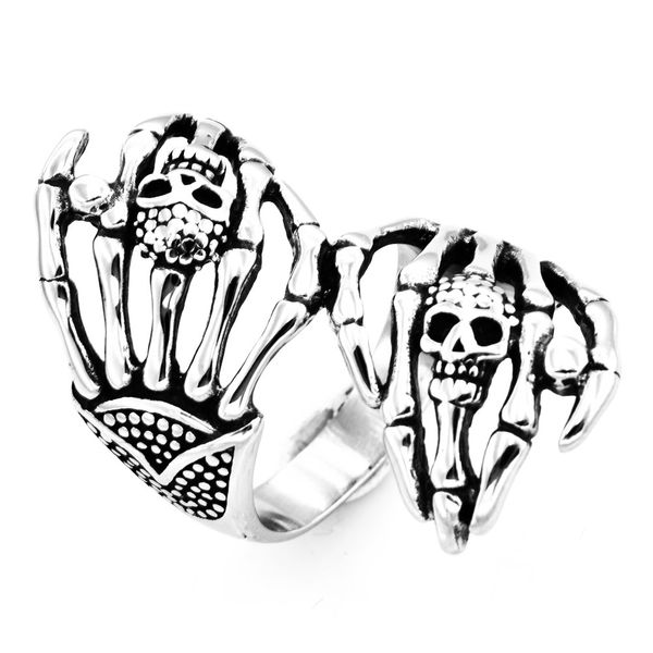 fanssteel stainless steel punk vintage mens or womens jewelry skull hand claw ring biker ring fsr20w77, Silver
fanssteel stainless steel punk vintage mens or womens jewelry skull hand claw ring biker ring fsr20w77, Silver