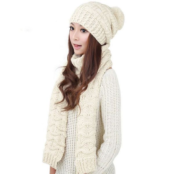 korean version fashion winter stitching color women's hat + scarf keep warm knitting leisure wild 2 pieces, Blue;gray
korean version fashion winter stitching color women's hat + scarf keep warm knitting leisure wild 2 pieces, Blue;gray