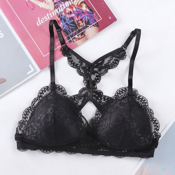 deep v lace bras integrated without steel ring underwear beautify back fashion comfortable x-line women bras, Red;black
deep v lace bras integrated without steel ring underwear beautify back fashion comfortable x-line women bras, Red;black