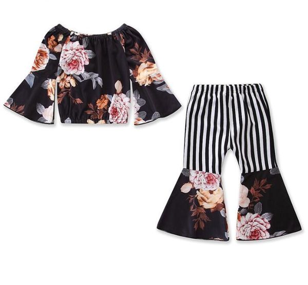 wholesale fashion new 2019 summer kids designer clothes girls outfits floral +stripe flared trousers baby girl designer clothes by1017, White
wholesale fashion new 2019 summer kids designer clothes girls outfits floral +stripe flared trousers baby girl designer clothes by1017, White