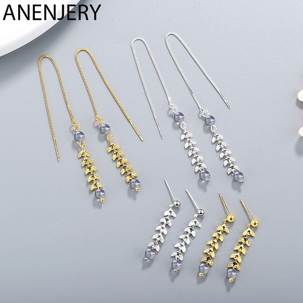 anenjery dainty leaves long tassel drop earring 925 sterling silver moonstone bead pendant earring for women 2019 jewelry s-e963
anenjery dainty leaves long tassel drop earring 925 sterling silver moonstone bead pendant earring for women 2019 jewelry s-e963