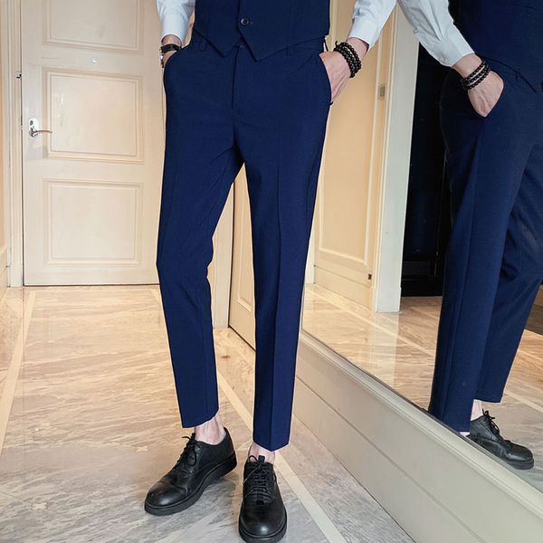 autumn pure color mens suit pants blue red black trousers fashion pants men slim business casual pant large size 36, White;black
autumn pure color mens suit pants blue red black trousers fashion pants men slim business casual pant large size 36, White;black