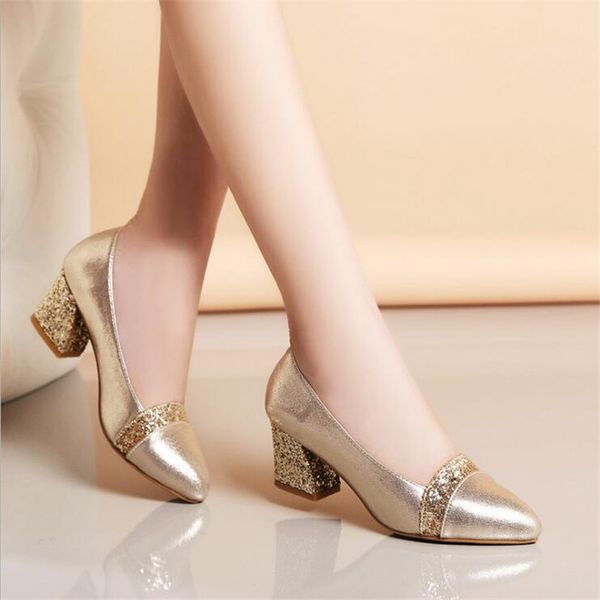 female single shoes new women's pointed thick with large size shoes with comfortable gold sequins shallow mouth high heels, Black
female single shoes new women's pointed thick with large size shoes with comfortable gold sequins shallow mouth high heels, Black