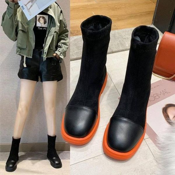 short boots woman booties stretch febric boots women's early winter shoes female wild joker botas mujer round toes black green
short boots woman booties stretch febric boots women's early winter shoes female wild joker botas mujer round toes black green