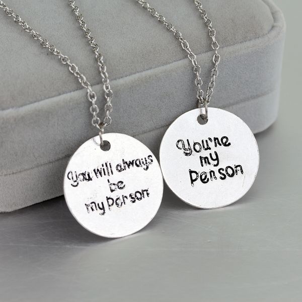romantic movie jewelry grey's anatomy necklace "you are my person" women man lover jewelry pendants valentine's day gift, Silver
romantic movie jewelry grey's anatomy necklace "you are my person" women man lover jewelry pendants valentine's day gift, Silver