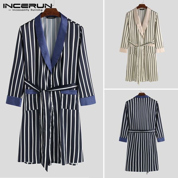 incerun мода полосатый одеяния мужчины nightgown с длинным рукавом v шеи мягкая кимоно отдыха сыпучие халаты мужские пижамы homewear s-5xl, Black;brown
incerun мода полосатый одеяния мужчины nightgown с длинным рукавом v шеи мягкая кимоно отдыха сыпучие халаты мужские пижамы homewear s-5xl, Black;brown