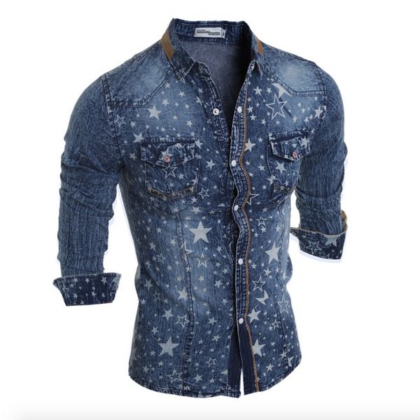New Fashion Denim Jeans Shirt Men Cotton Slim Fit Brand Casual Shirts Long Sleeve Mens Cowboy Shirt Camisa Jeans Masculina
New Fashion Denim Jeans Shirt Men Cotton Slim Fit Brand Casual Shirts Long Sleeve Mens Cowboy Shirt Camisa Jeans Masculina