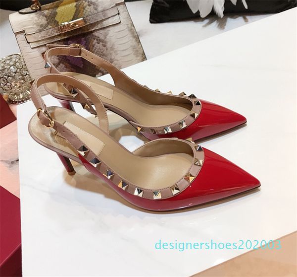 fashion luxury designer women sandals shoes high heels 9cm strap with studs high heels leather pointed toes pumps dress shoes d03, Black
fashion luxury designer women sandals shoes high heels 9cm strap with studs high heels leather pointed toes pumps dress shoes d03, Black