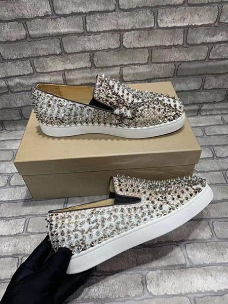 2019 luxury designer red bottom sneakers leopard-print studded spikes men women casual shoes fashion slip-on loafers ing, Black
2019 luxury designer red bottom sneakers leopard-print studded spikes men women casual shoes fashion slip-on loafers ing, Black