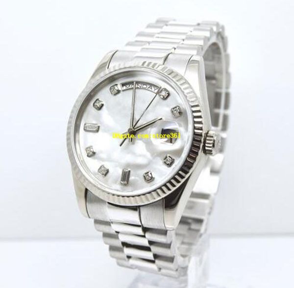 7style mens watches 118239 president 18k white gold diamond white dial 36mm automatic movement 2813, Slivery;brown
7style mens watches 118239 president 18k white gold diamond white dial 36mm automatic movement 2813, Slivery;brown