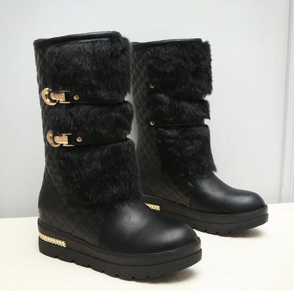 large size 34-43 women winter boots fashion hidden wedges warm fur shoes woman platform med-calf snow boots black
large size 34-43 women winter boots fashion hidden wedges warm fur shoes woman platform med-calf snow boots black